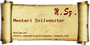 Mesteri Szilveszter névjegykártya